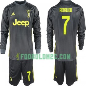 Juventus Ronaldo 7 Børn Tredjesæt 2018-2019 Langærmet (+ Korte bukser)